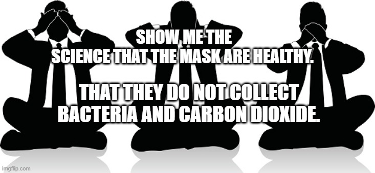 Speak no truth | SHOW ME THE SCIENCE THAT THE MASK ARE HEALTHY. THAT THEY DO NOT COLLECT BACTERIA AND CARBON DIOXIDE. | image tagged in speak no truth | made w/ Imgflip meme maker
