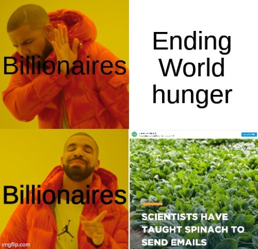 image tagged in spinach,email,billionaires | made w/ Imgflip meme maker