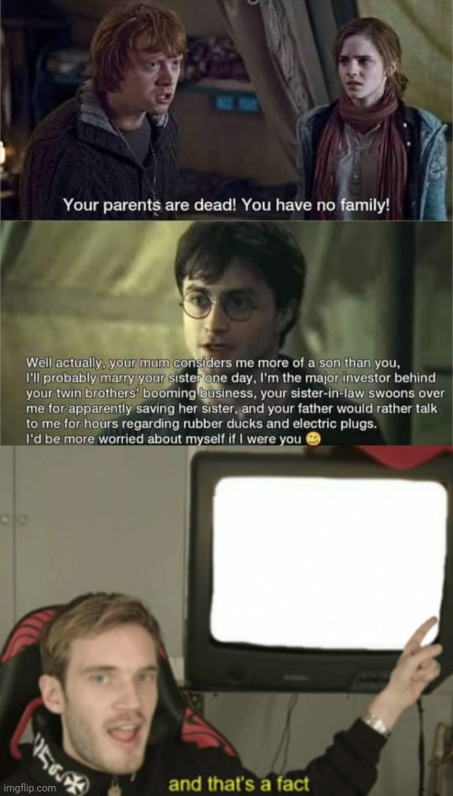 image tagged in and that's a fact,harry potter | made w/ Imgflip meme maker