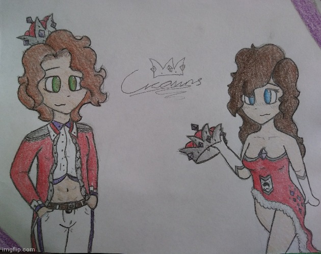 Newer designs for my ocs Nublada and Dakota, in color. I'm really happy with how this piece turned out! :D | image tagged in princevince64,cute,nublada,dakota,btw crowns is the name,of the novel im writing | made w/ Imgflip meme maker