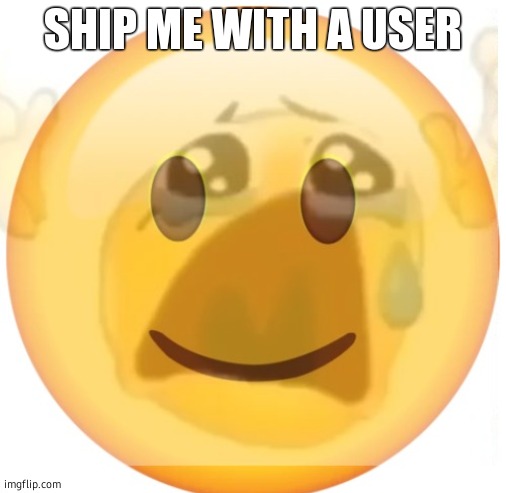 happy emoji on the outside, but crying on the inside | SHIP ME WITH A USER | image tagged in happy emoji on the outside but crying on the inside | made w/ Imgflip meme maker
