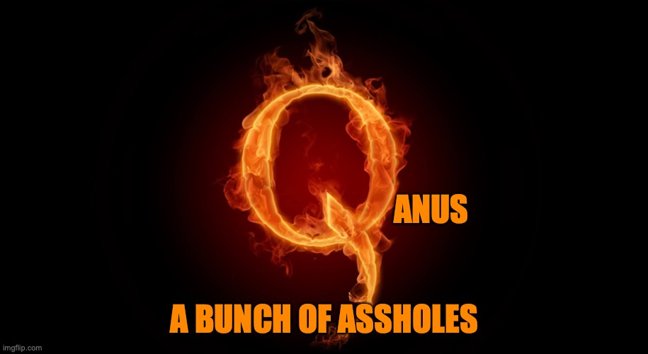 QANON | ANUS A BUNCH OF ASSHOLES | image tagged in qanon | made w/ Imgflip meme maker