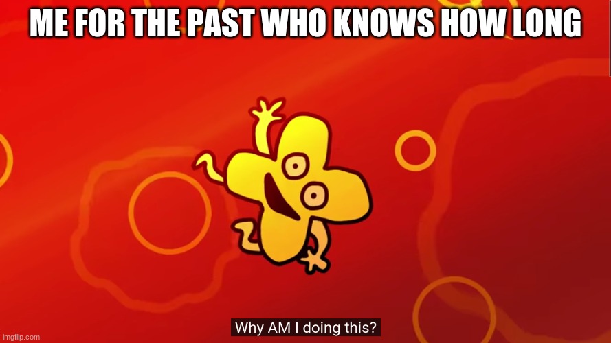 HOW ARE THEY SO STUPID AAAAAAAAAA | ME FOR THE PAST WHO KNOWS HOW LONG | image tagged in why am i doing this x bfb | made w/ Imgflip meme maker