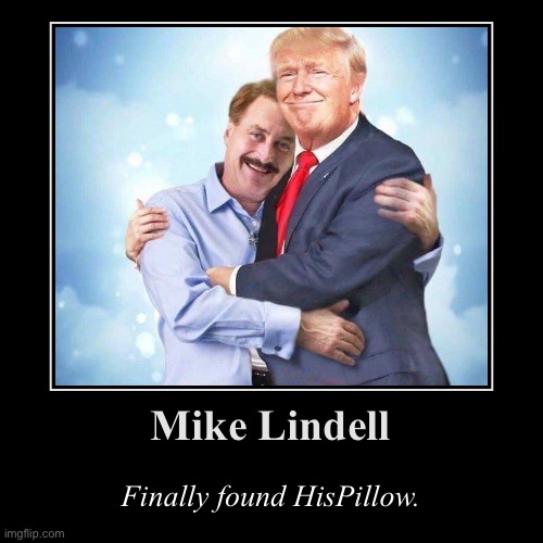 I’m happy for him. Just wish he’d kept his private activities in his bedroom. | image tagged in funny,demotivationals,mike lindell,mypillow,hispillow,wot | made w/ Imgflip demotivational maker
