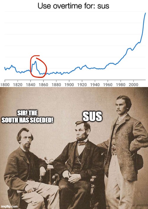 SIR! THE SOUTH HAS SECEDED! SUS | made w/ Imgflip meme maker