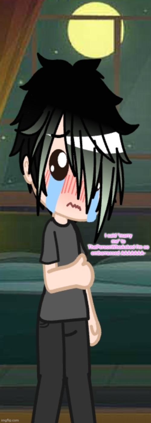 I said "marry me" to ThePersonWhoAsked I'm so embarrassed AAAAAAA- | made w/ Imgflip meme maker