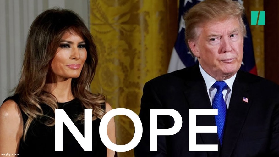 Melania Trump Nope | image tagged in melania trump nope | made w/ Imgflip meme maker