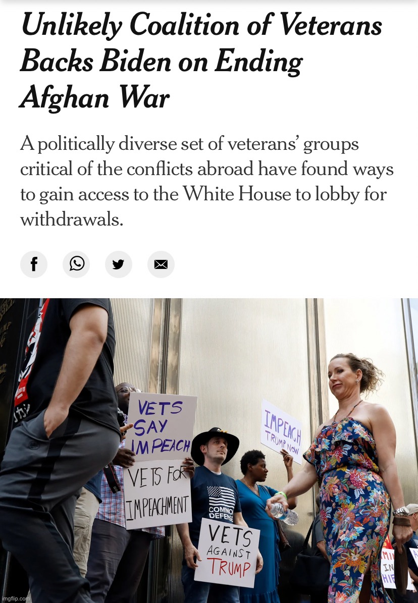 Veterans, liberal and conservative, wanted an end to this war. Don’t forget it. | made w/ Imgflip meme maker