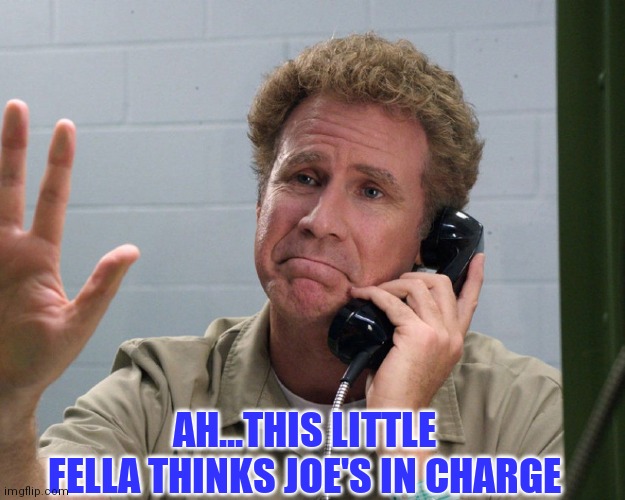 AH...THIS LITTLE FELLA THINKS JOE'S IN CHARGE | made w/ Imgflip meme maker
