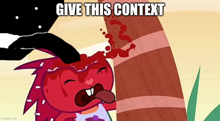 he's had enough of flaky's shenanigans | GIVE THIS CONTEXT | image tagged in idiot drinking from flaky's head mp4 | made w/ Imgflip meme maker