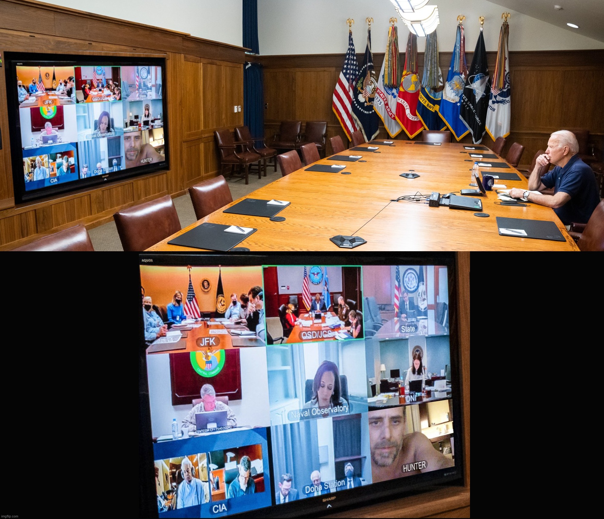 Where's Hunter? | image tagged in biden,covid,afghanistan,kabul,situation room,trump | made w/ Imgflip meme maker