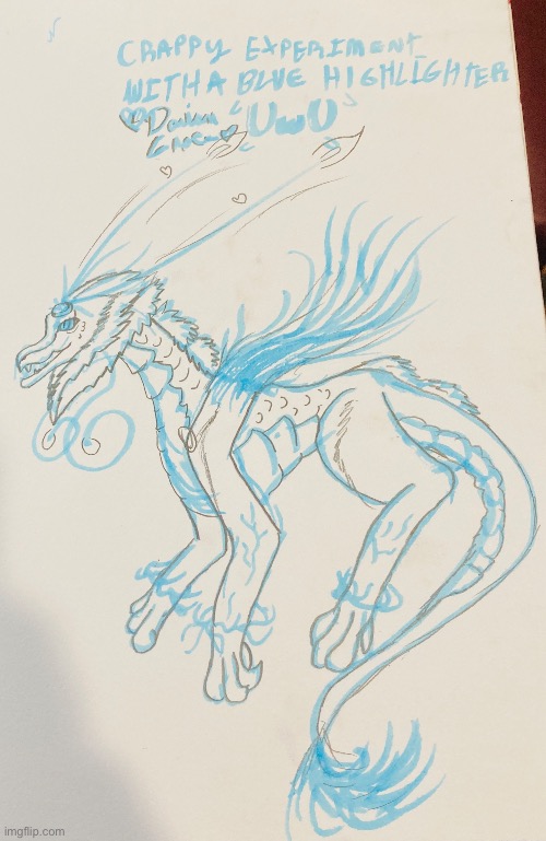 Experiment with a marker and a pencil | image tagged in drawing,dragon,experiment,magical,dragons | made w/ Imgflip meme maker
