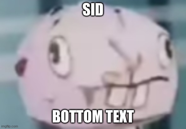 SID; BOTTOM TEXT | made w/ Imgflip meme maker