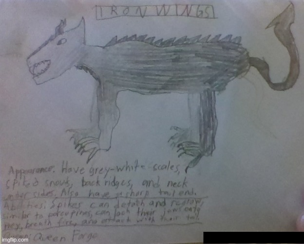 This is a WoF drawing I made | image tagged in wings of fire | made w/ Imgflip meme maker