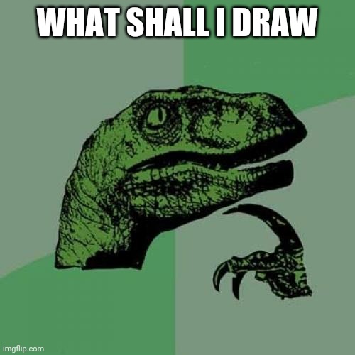 Philosoraptor | WHAT SHALL I DRAW | image tagged in memes,philosoraptor | made w/ Imgflip meme maker