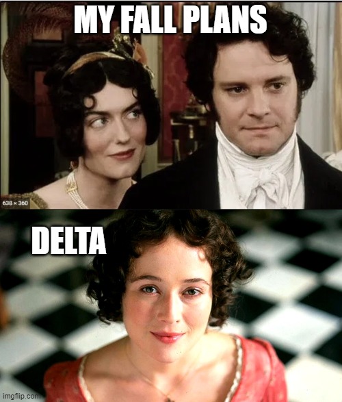 Pride And Prejudice | MY FALL PLANS; DELTA | image tagged in delta | made w/ Imgflip meme maker