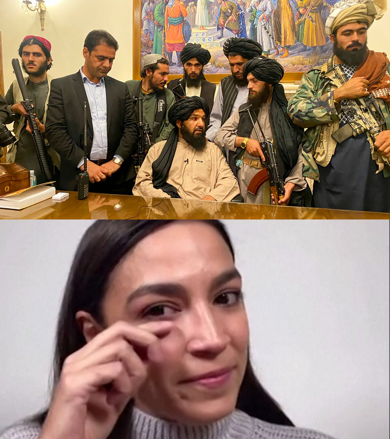 High Quality AOC is traumatized Blank Meme Template