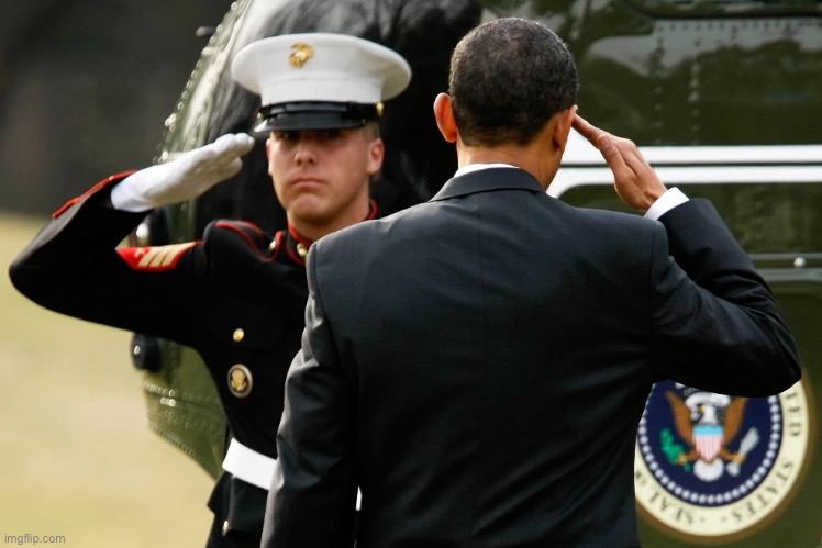 Obama salute | image tagged in obama salute | made w/ Imgflip meme maker