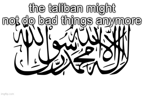 from the looks of it | the taliban might not do bad things anymore | made w/ Imgflip meme maker