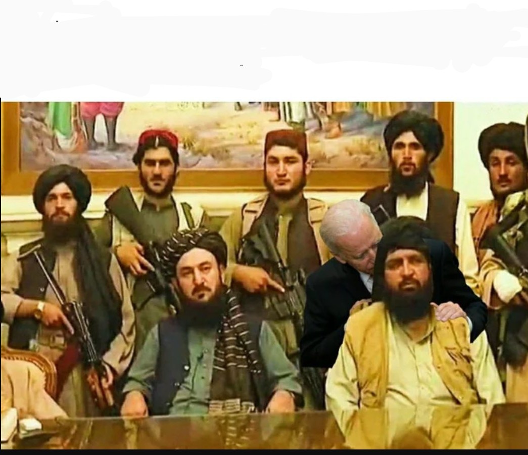 Biden sniffing Taliban Blank Meme Template