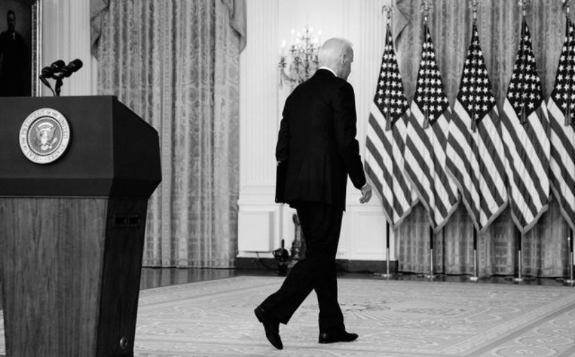 High Quality Joe Biden speech black & white Blank Meme Template