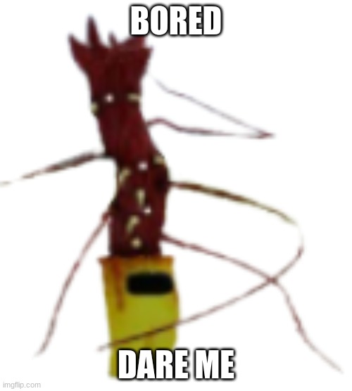 The Trevor Henderson Imposter (Transparent) | BORED; DARE ME | image tagged in the trevor henderson imposter transparent | made w/ Imgflip meme maker