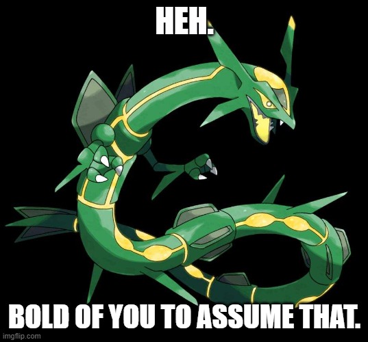 HEH. BOLD OF YOU TO ASSUME THAT. | made w/ Imgflip meme maker