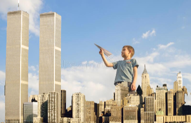 Paper Plane Twin Towers Blank Meme Template