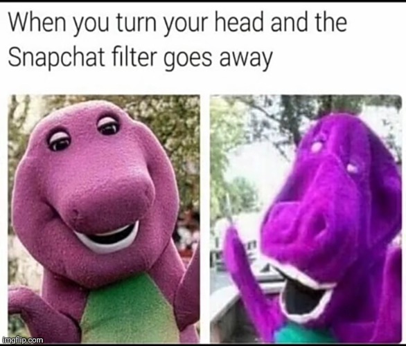 Its beautiful | image tagged in barney the dinosaur | made w/ Imgflip meme maker