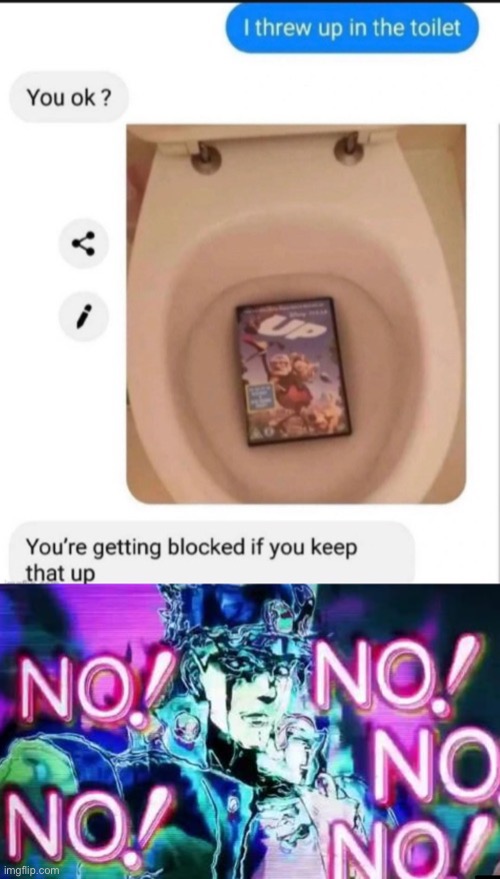 No | image tagged in jojo no no no | made w/ Imgflip meme maker