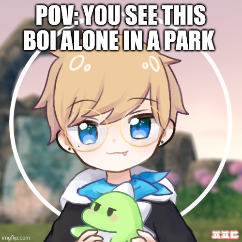 He's older than you think | POV: YOU SEE THIS BOI ALONE IN A PARK | image tagged in chibi crossbones | made w/ Imgflip meme maker