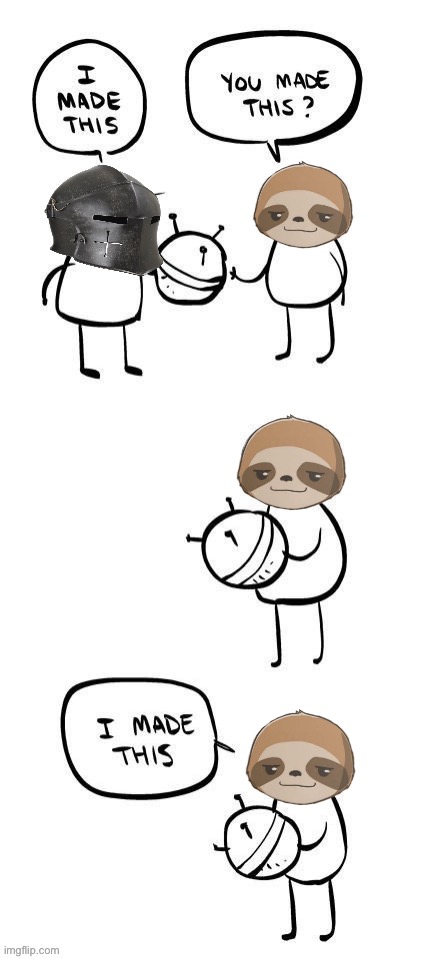 High Quality Crusader sloth I made this Blank Meme Template