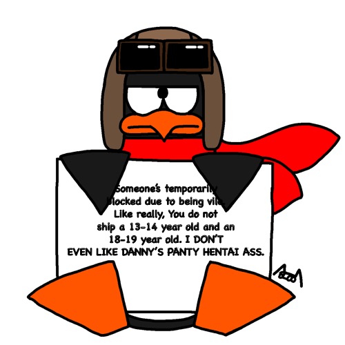 Ah, the shit I come back to. | Someone’s temporarily blocked due to being vile. Like really, You do not ship a 13-14 year old and an 18-19 year old. I DON’T EVEN LIKE DANNY’S PANTY HENTAI ASS. | image tagged in message from ava angry or annoyed version | made w/ Imgflip meme maker