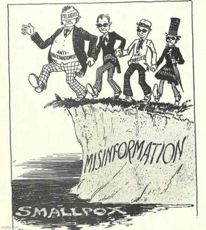 Comic from 1930. The more things change, the more they stay the same. | image tagged in smallpox misinformation | made w/ Imgflip meme maker