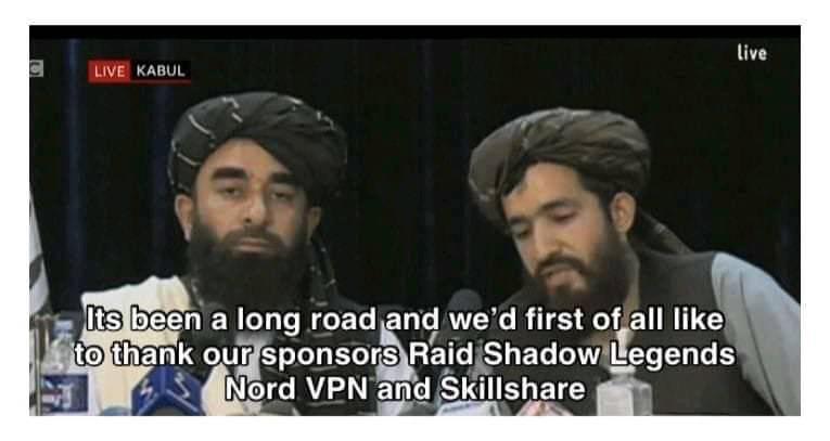 Taliban thank-yous Blank Meme Template