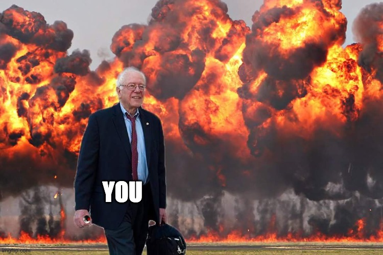 Feel the Bern | YOU | image tagged in feel the bern | made w/ Imgflip meme maker