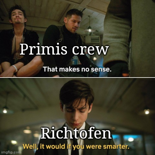 Cod zombies in a nutshell | Primis crew; Richtofen | image tagged in umbrella academy | made w/ Imgflip meme maker