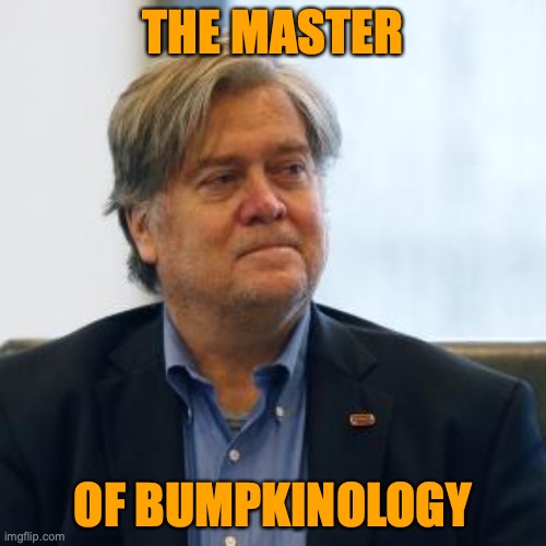 Steve Bannon | THE MASTER; OF BUMPKINOLOGY | image tagged in steve bannon | made w/ Imgflip meme maker