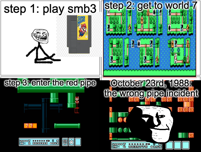 the wrong pipe incident Blank Meme Template