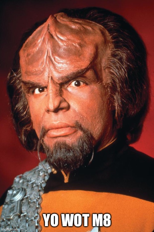 Lieutenant Worf | YO WOT M8 | image tagged in lieutenant worf | made w/ Imgflip meme maker