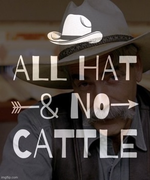 Sarcasm cowboy all hat no cattle Blank Meme Template