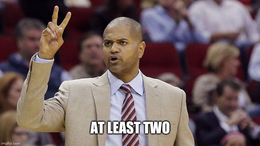 Bickerstaff two fingers | AT LEAST TWO | image tagged in bickerstaff two fingers | made w/ Imgflip meme maker