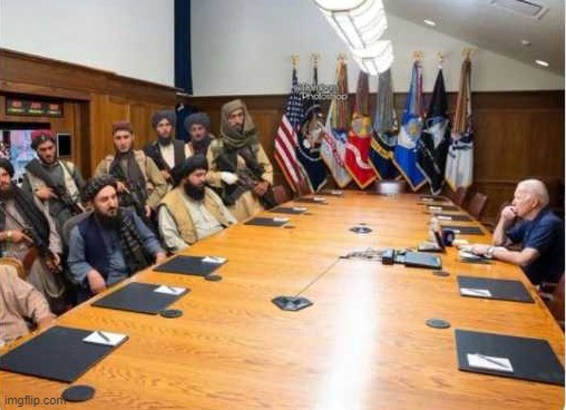 Joe with his new staff! Build Taliban Back Better! | image tagged in biden,kabul,taliban,jihad joe,afghanistan,sloppy joe | made w/ Imgflip meme maker