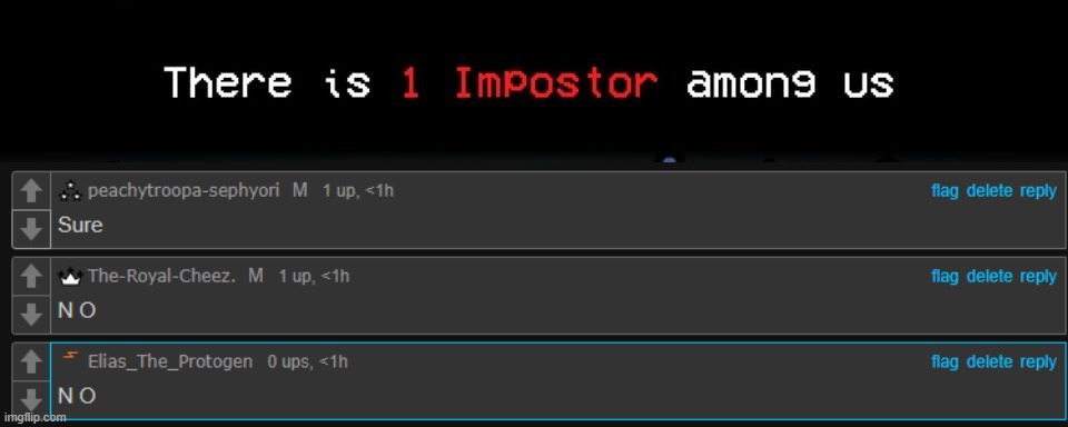 image tagged in 1 impostor | made w/ Imgflip meme maker