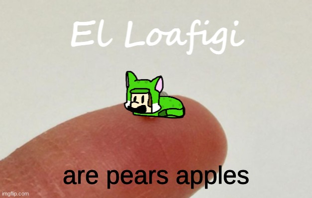 dumb question | are pears apples | image tagged in el loafigi | made w/ Imgflip meme maker