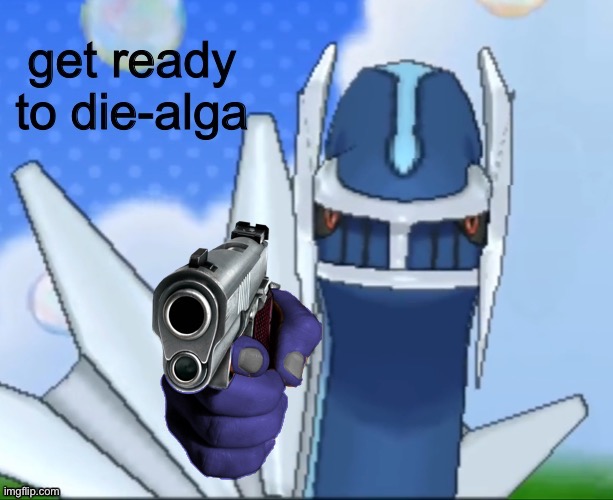 Dialga gun | image tagged in dialga gun | made w/ Imgflip meme maker