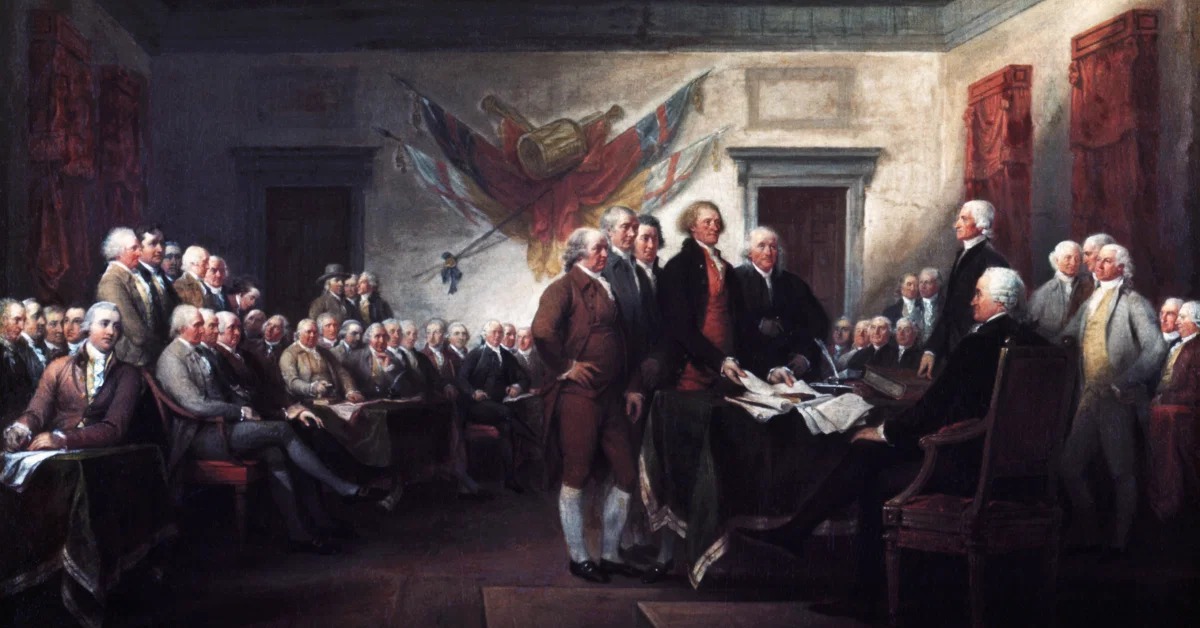 Signing of Declaration of Independence Blank Meme Template