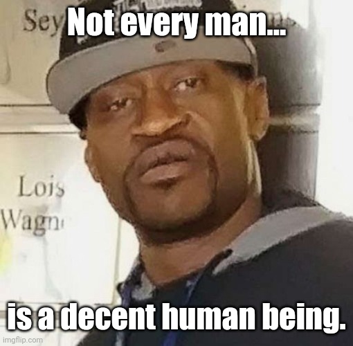 George Floyd | Not every man... is a decent human being. | image tagged in george floyd | made w/ Imgflip meme maker