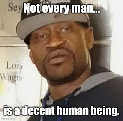 George Floyd | Not every man... is a decent human being. | image tagged in george floyd | made w/ Imgflip meme maker