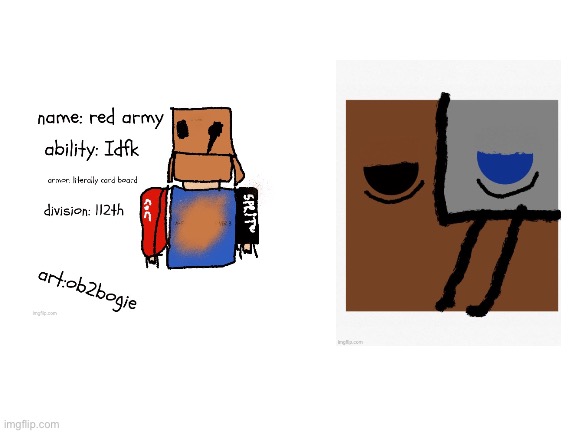 An art comparison, from 7 months ago to a couple days ago | image tagged in blank white template | made w/ Imgflip meme maker